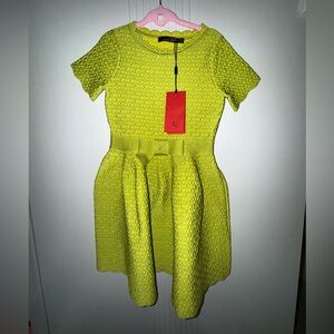 Elegant Lime green/yellow Dress (girls size 4T)